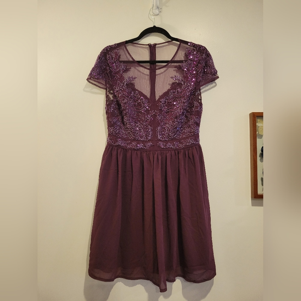 Medium beaded purple Francesca's dress